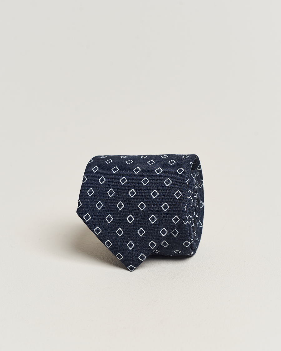 Homme | Altea Printed Wool Tie Navy | Altea | Printed Wool Tie Navy