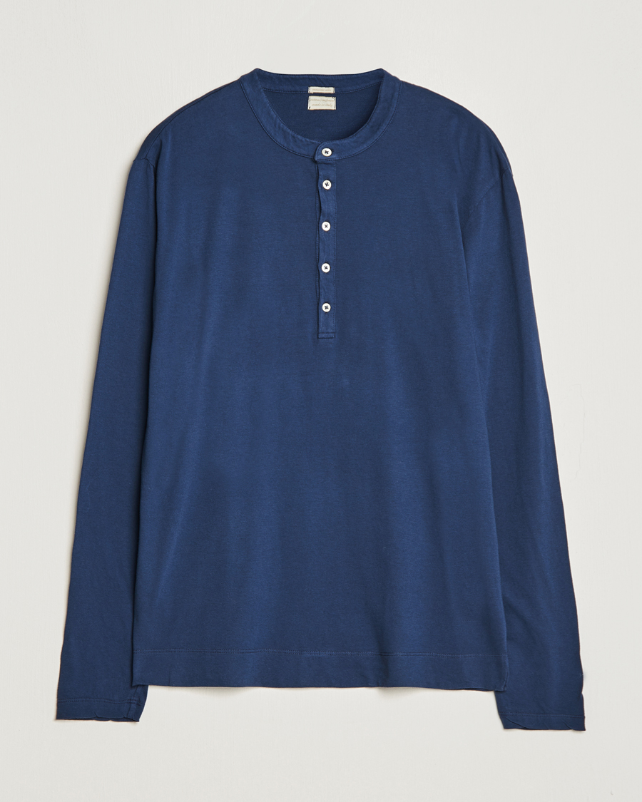 Homme | Pulls Et Tricots | Massimo Alba | Hawai Cotton/Cashmere Henley Navy