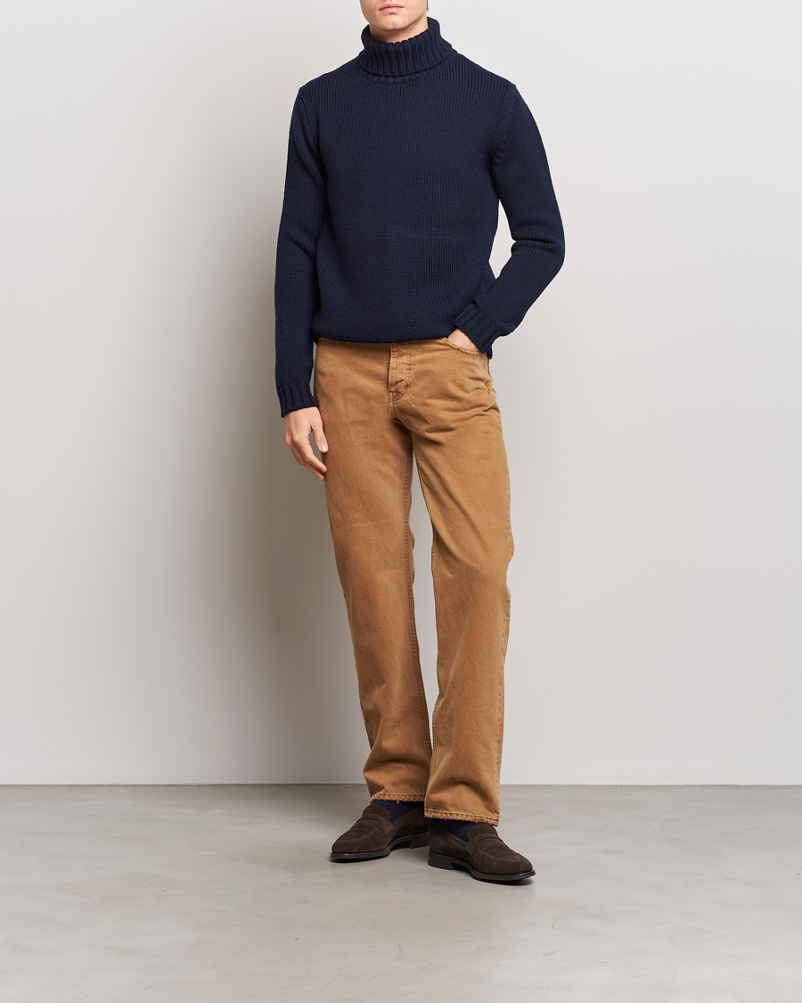Homme | Pulls Et Tricots | Massimo Alba | Karl Knit Rollneck Navy