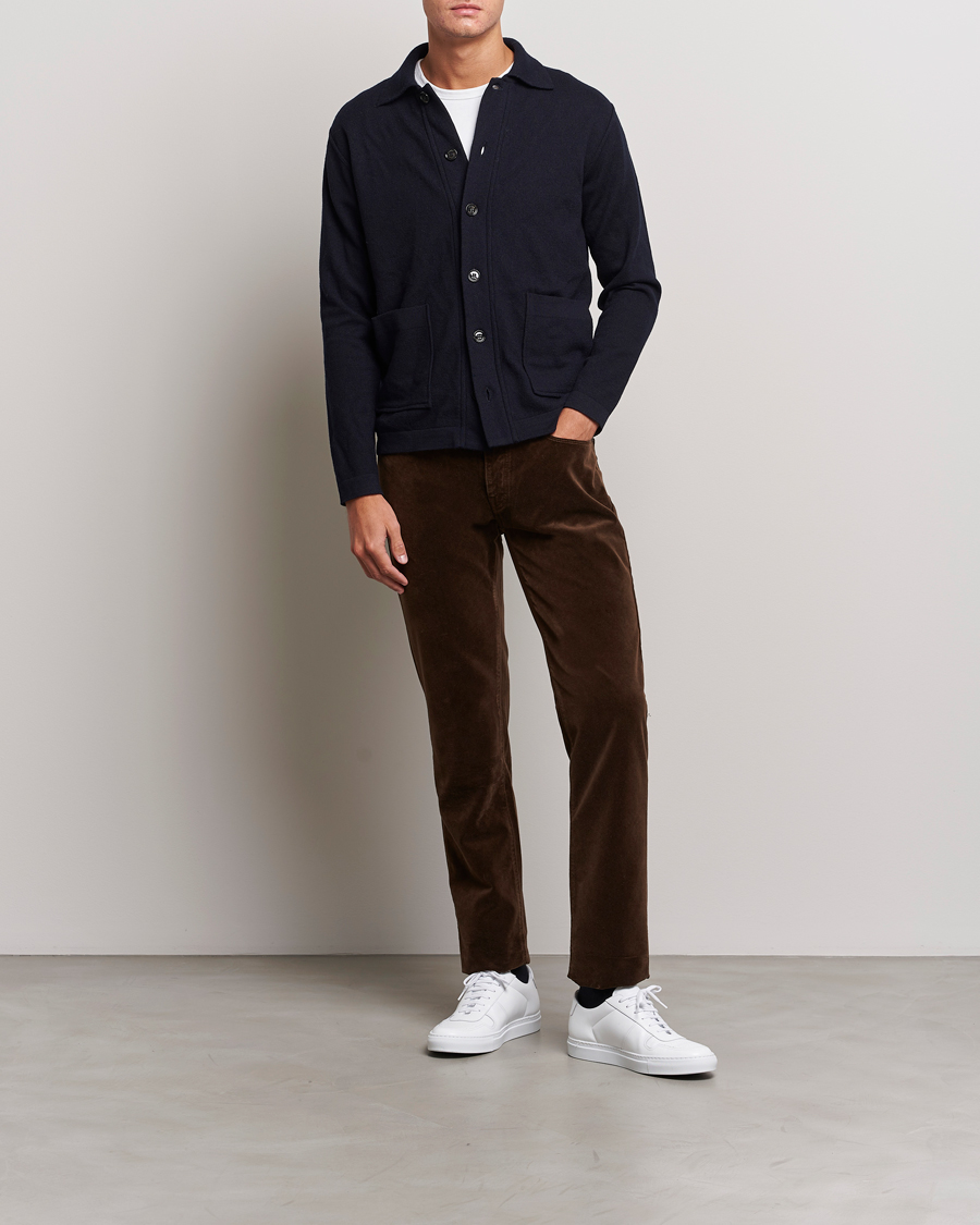 Heren | Broeken | Massimo Alba | Regular Fit Velvet 5-Pocket Pants Chestnut