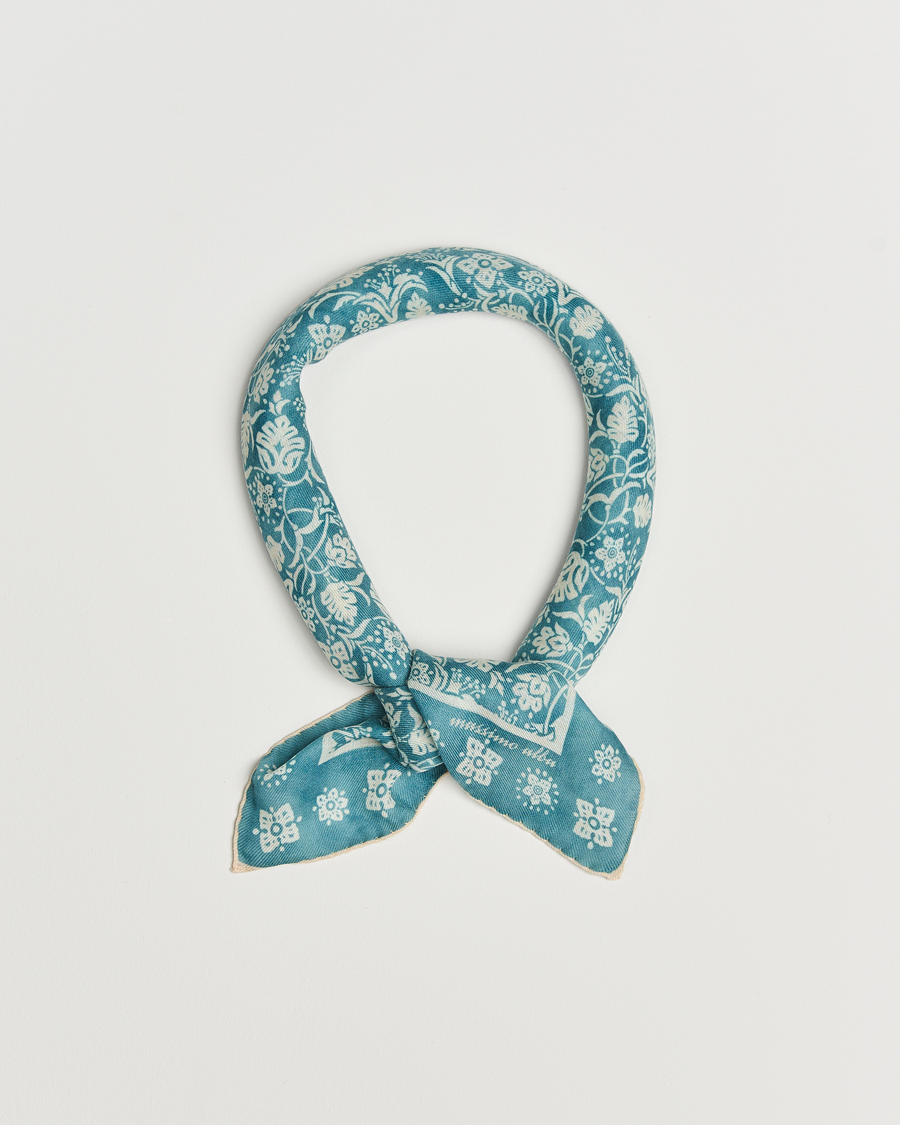 Homme | Massimo Alba Printed Cashmere Bandana Turchese | Massimo Alba | Printed Cashmere Bandana Turchese