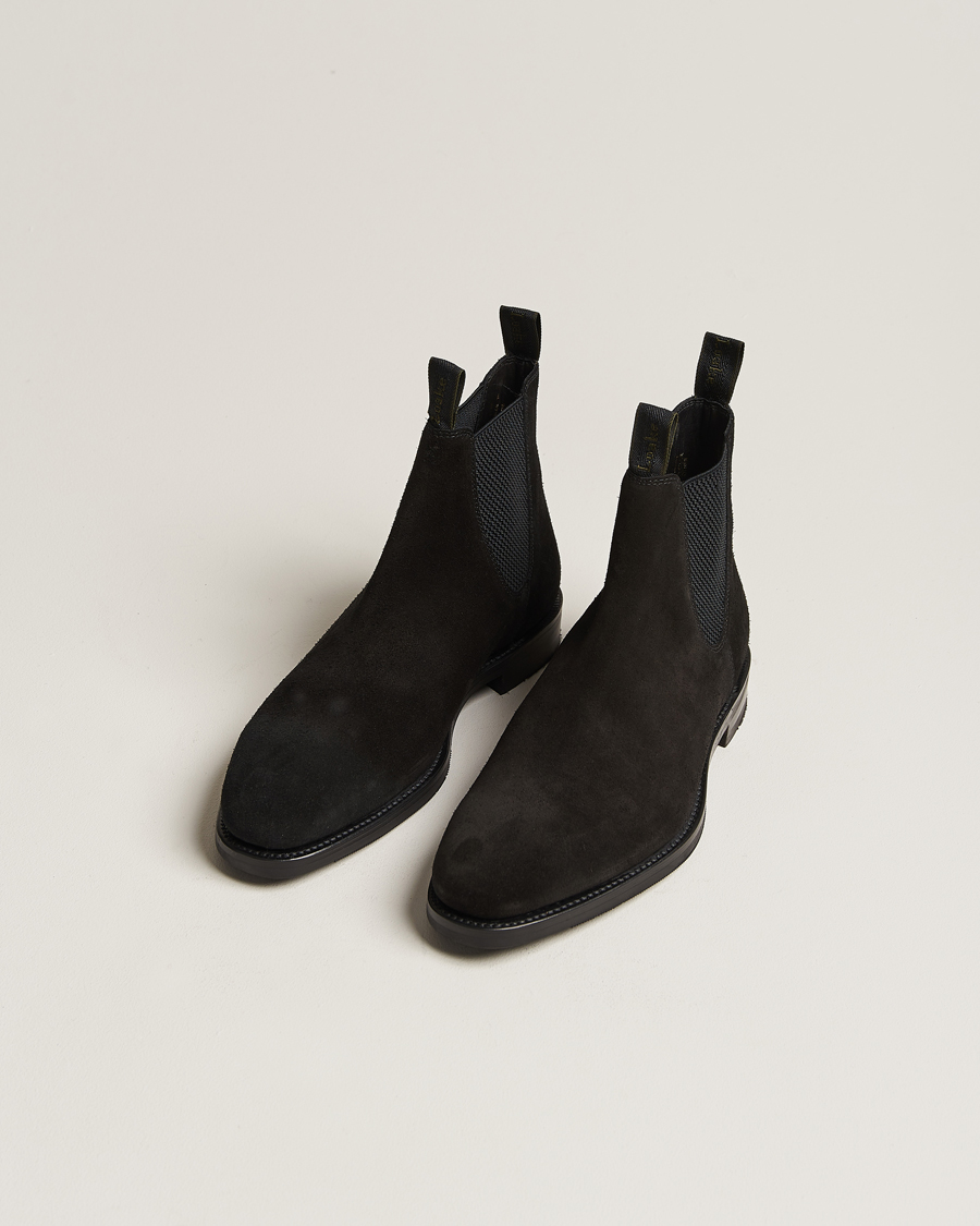 Homme | Loake 1880 Emsworth Chelsea Boot Black Suede | Loake 1880 | Emsworth Chelsea Boot Black Suede
