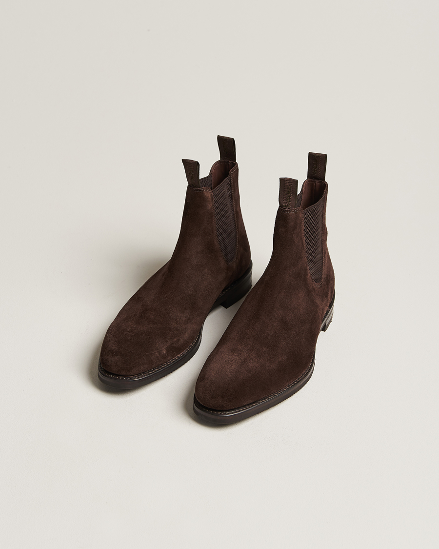 Homme | Loake 1880 Emsworth Chelsea Boot Dark Brown Suede | Loake 1880 | Emsworth Chelsea Boot Dark Brown Suede