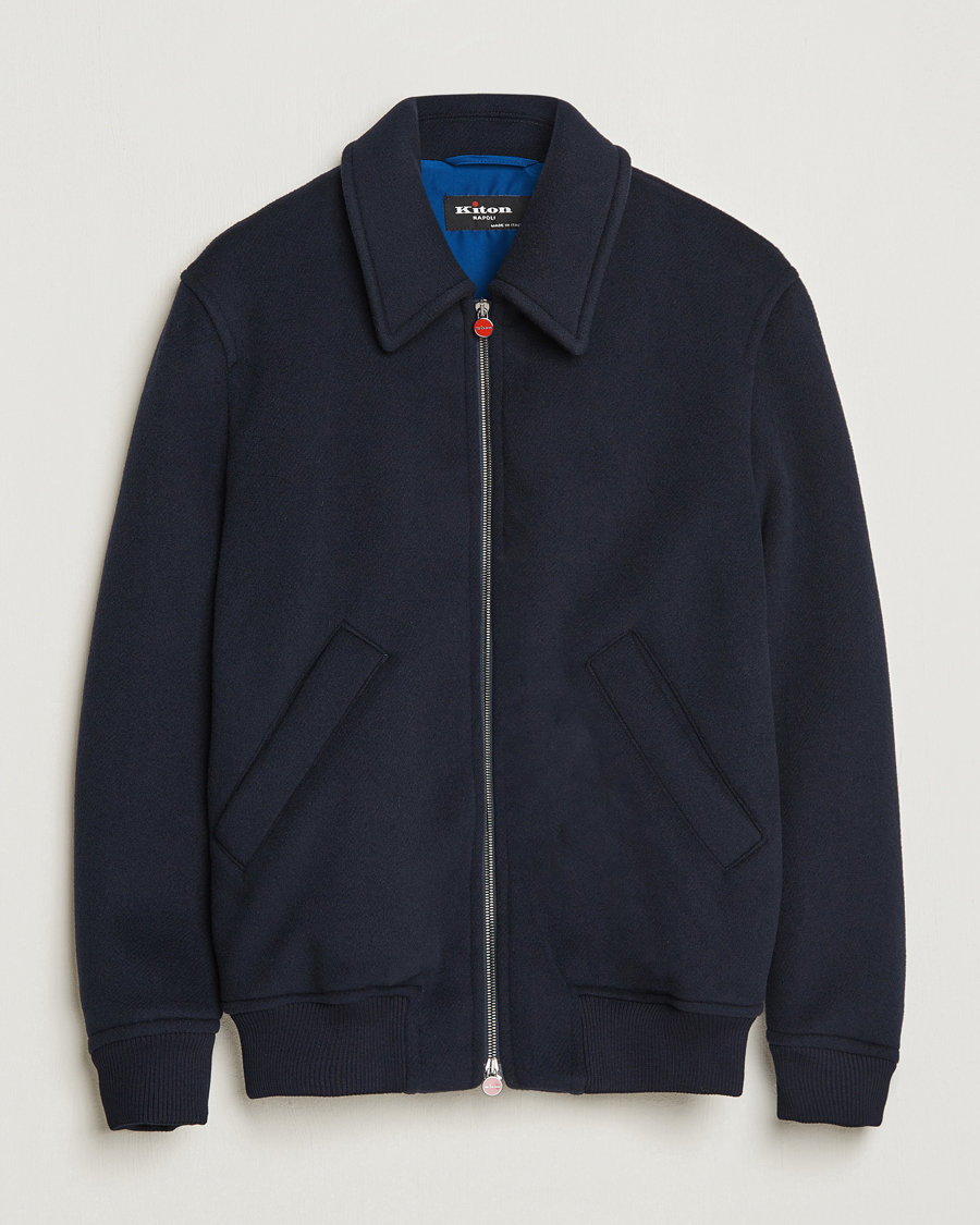 Homme | Manteaux Et Vestes | Kiton | Wool/Cashmere Bomber Jacket Navy