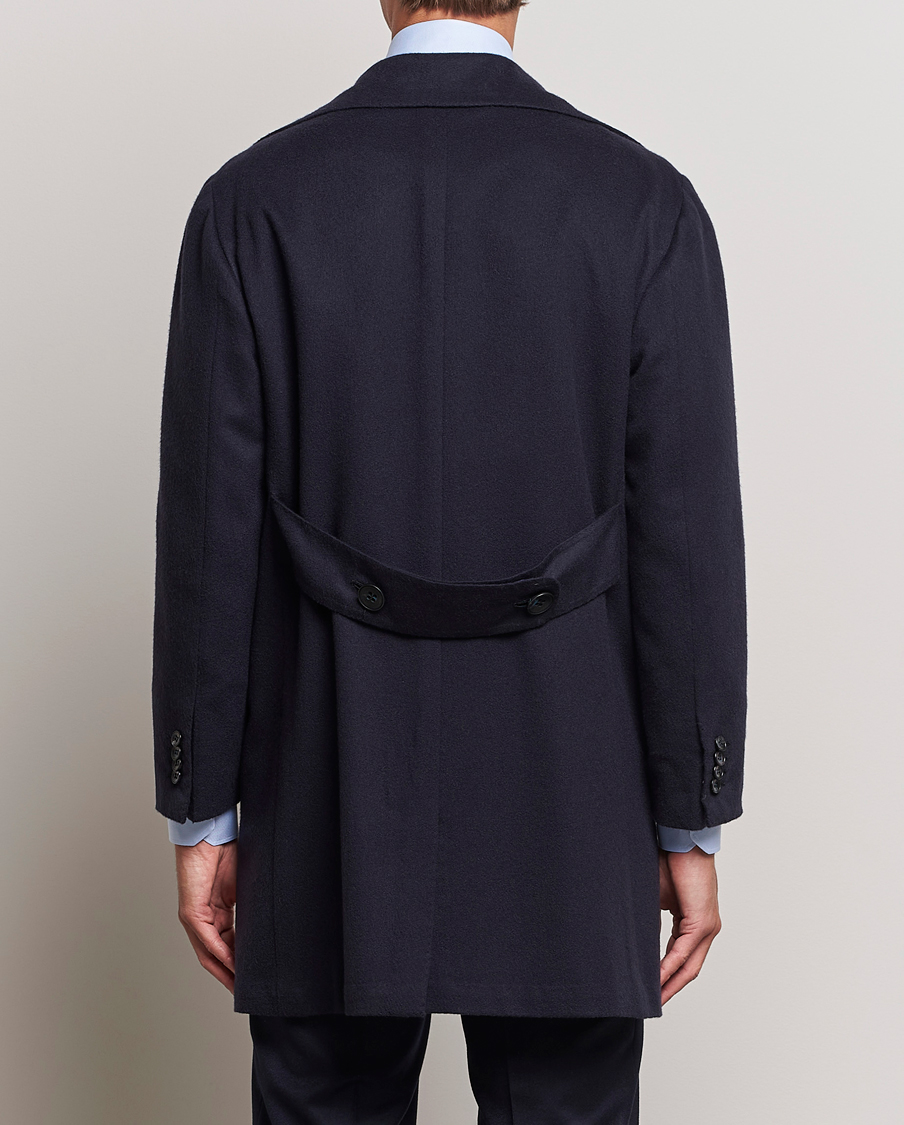 Homme | Manteaux Et Vestes | Kiton | Double Breasted Cashmere Coat Navy