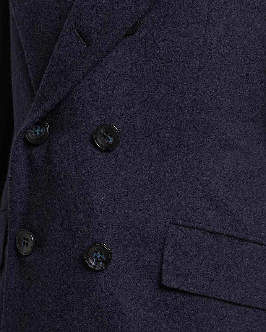 Homme | Manteaux Et Vestes | Kiton | Double Breasted Cashmere Coat Navy