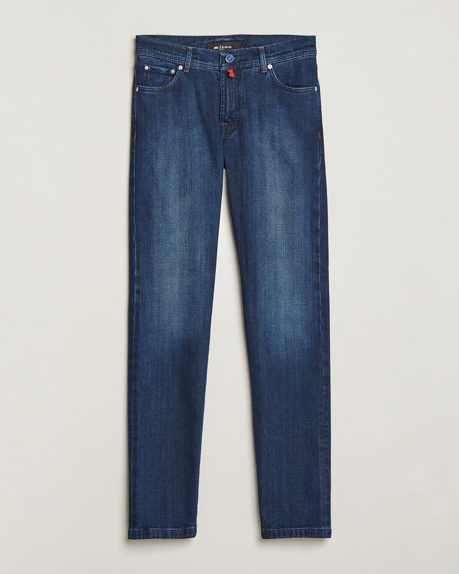 Homme | Jeans | Kiton | Slim Fit Stretch Jeans Medium Blue Wash