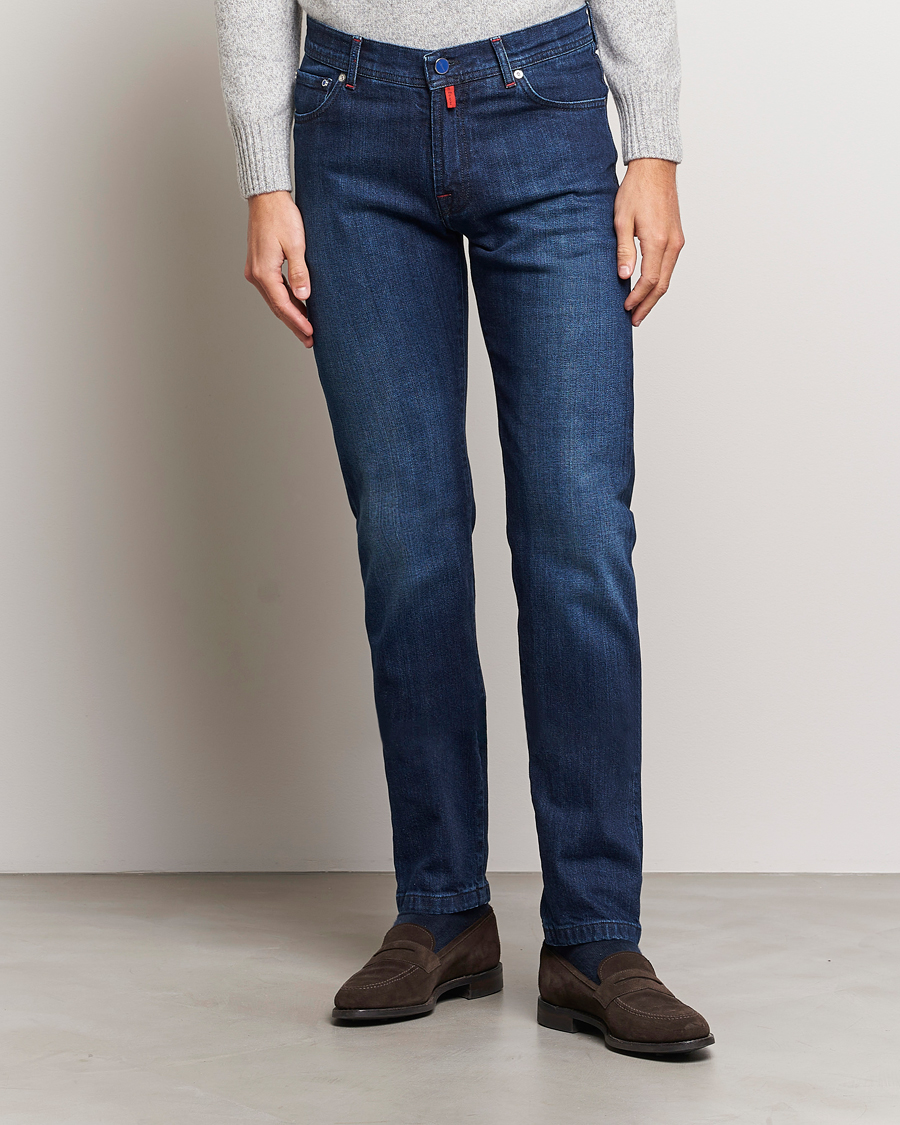 Homme | Jeans | Kiton | Slim Fit Stretch Jeans Medium Blue Wash