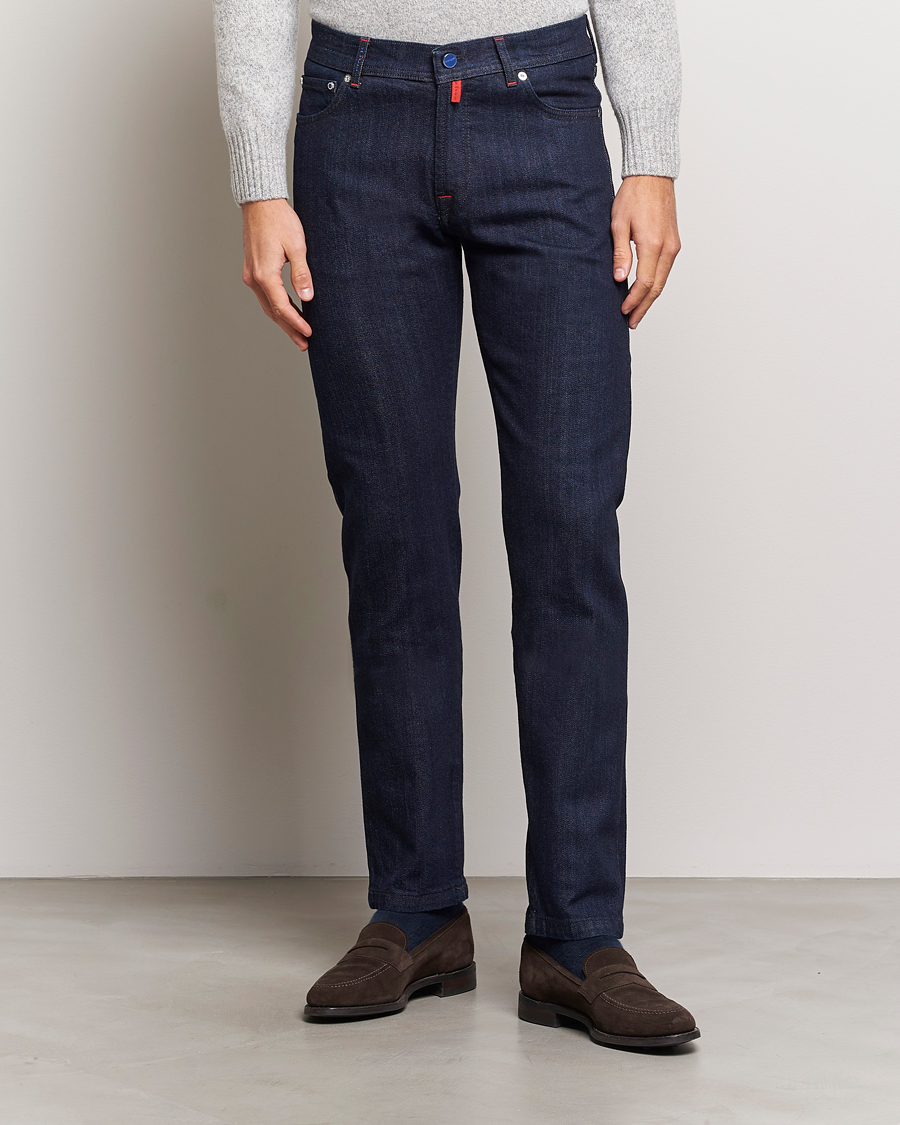 Homme | Jeans | Kiton | Slim Fit Stretch Jeans Dark Blue Wash