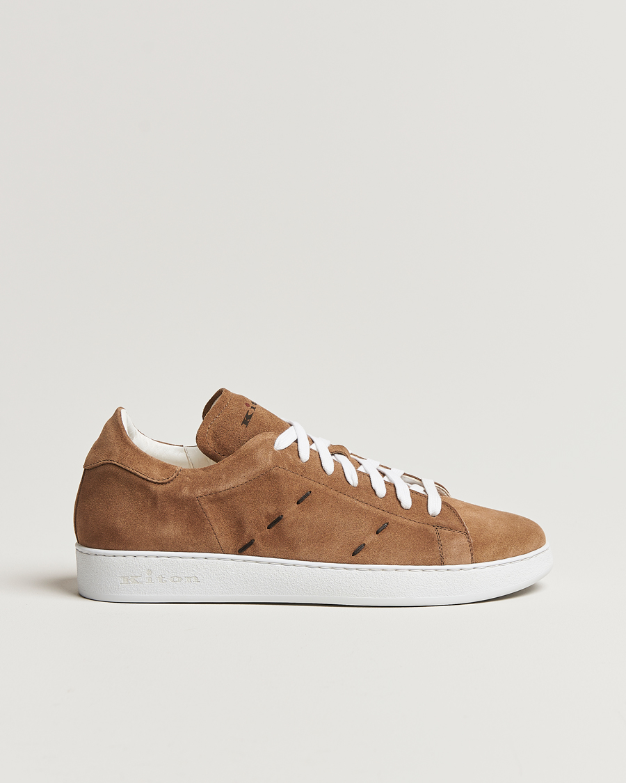 Homme | Kiton Plain Sneakers Dark Brown Suede | Kiton | Plain Sneakers Dark Brown Suede