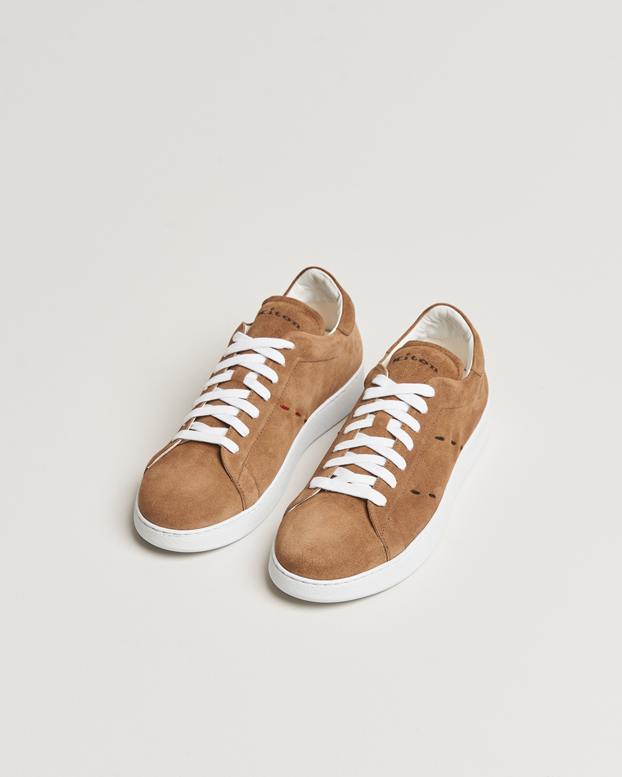 Homme | Kiton Plain Sneakers Dark Brown Suede | Kiton | Plain Sneakers Dark Brown Suede