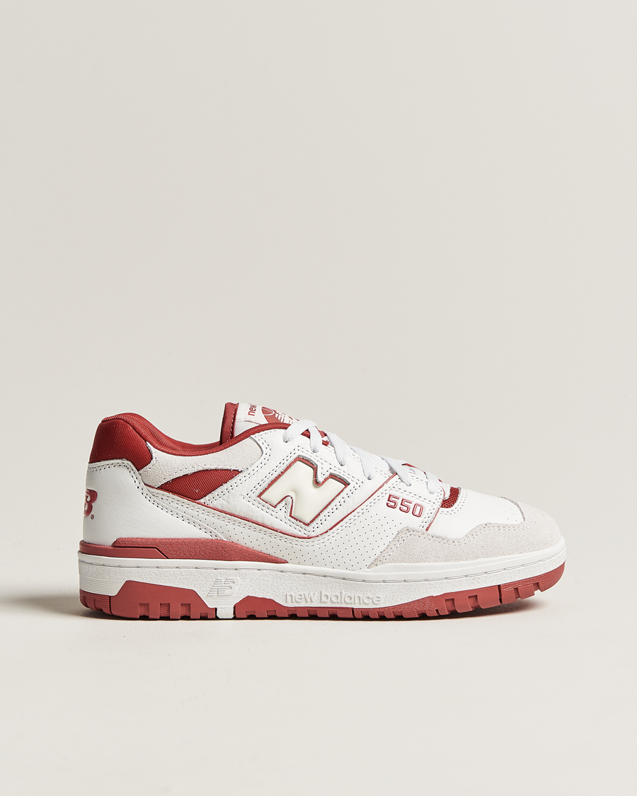 Homme | New Balance 550 Sneakers White/Red | New Balance | 550 Sneakers White/Red