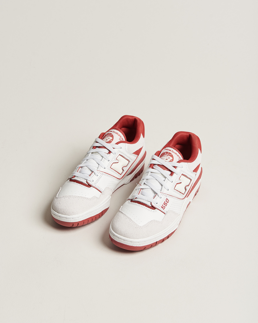 Homme | New Balance 550 Sneakers White/Red | New Balance | 550 Sneakers White/Red