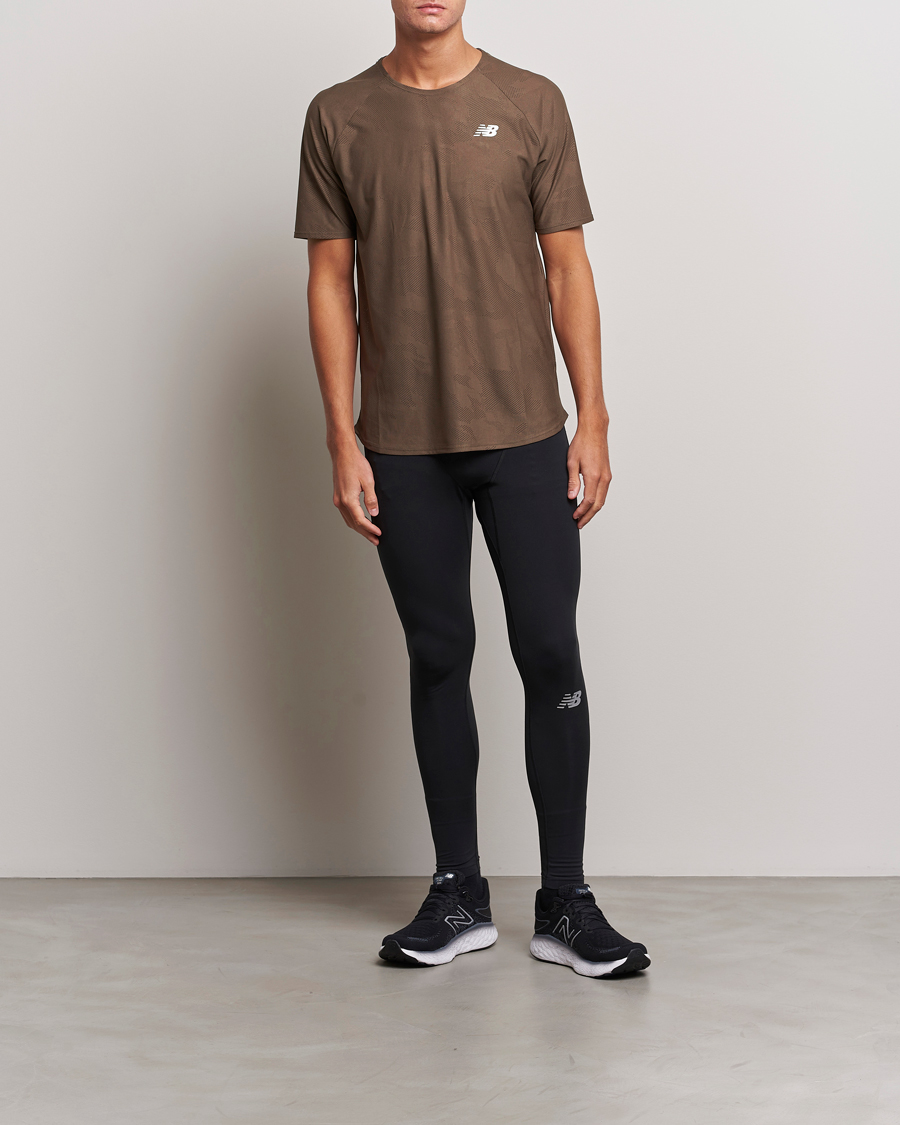 Homme | T-shirts | New Balance Running | Q Speed Jacquard T-Shirt Dark Mushroom