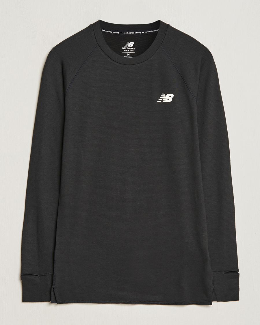 Homme | T-shirts | New Balance | Running Q Speed Jacquard Long Sleeve T-Shirt Black