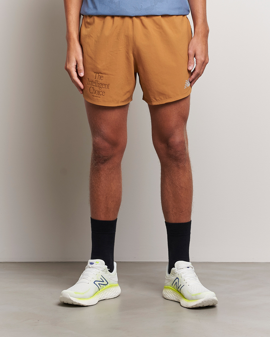 Homme | Shorts | New Balance Running | Impact Run 5 Inch Shorts Tobacco