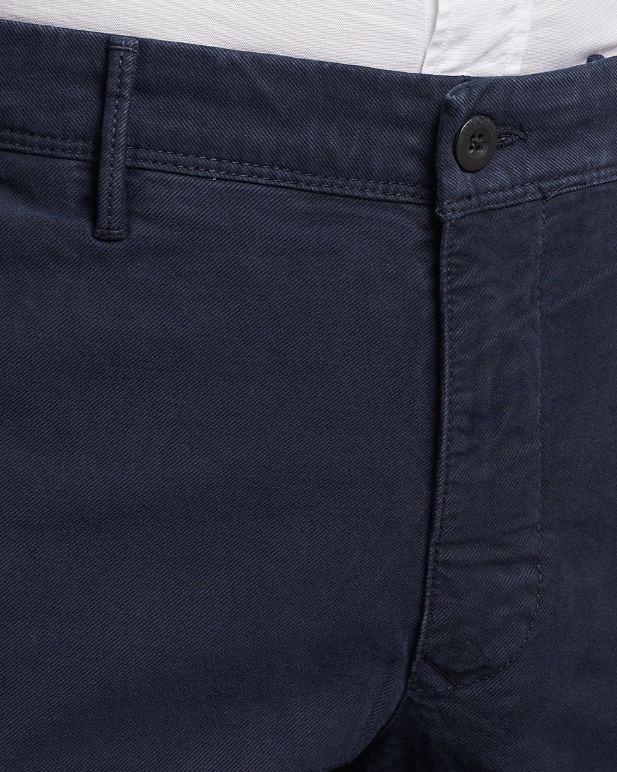 Heren | Broeken | Incotex | Slim Fit Garment Dyed Slacks Navy