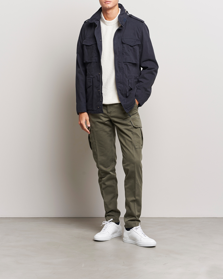 Heren | Broeken | Incotex | Slim Fit Cargo Pants Military