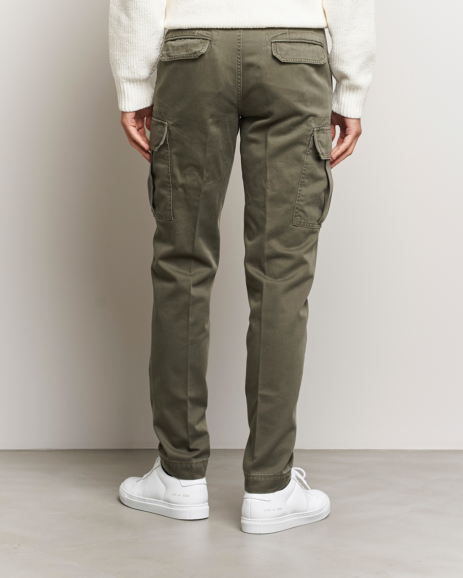 Heren | Broeken | Incotex | Slim Fit Cargo Pants Military
