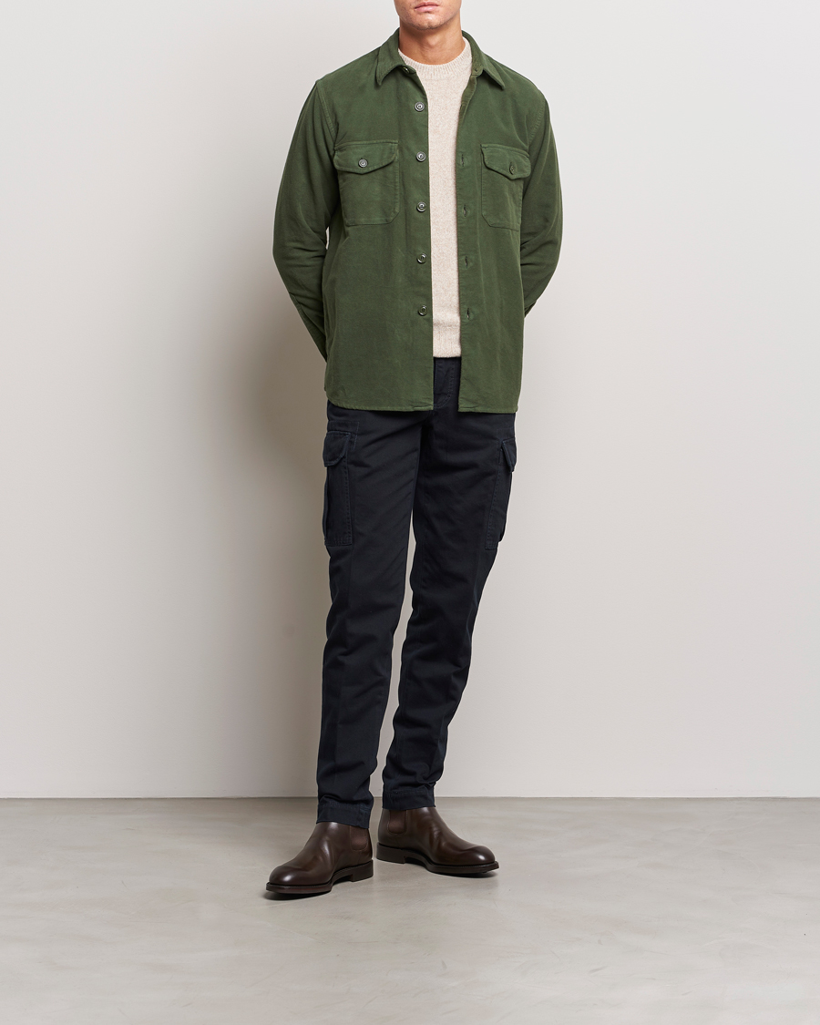 Homme | Pantalons | Incotex | Slim Fit Cargo Pants Navy