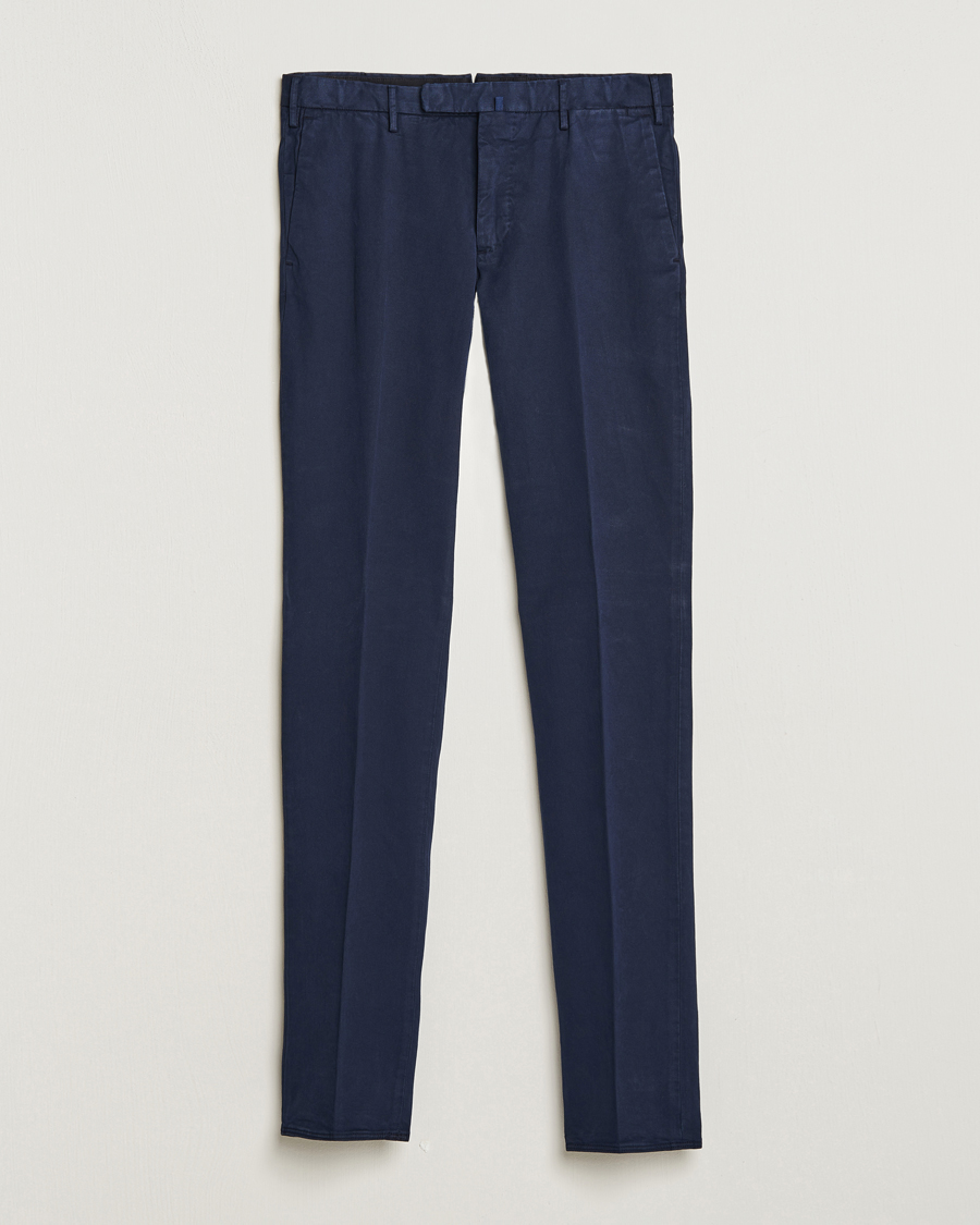 Homme | Pantalons | Incotex | Slim Fit Cotton Stretch Chinos Navy