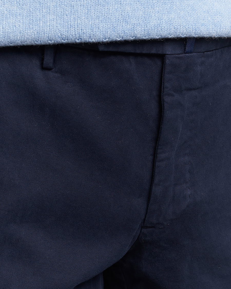 Homme | Pantalons | Incotex | Slim Fit Cotton Stretch Chinos Navy
