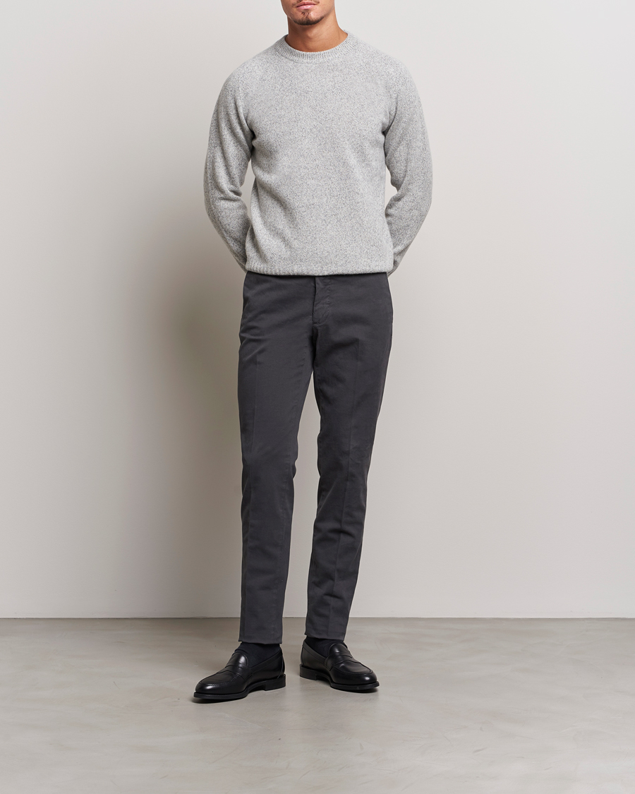 Homme | Pantalons | Incotex | Slim Fit Cotton Stretch Chinos Dark Grey