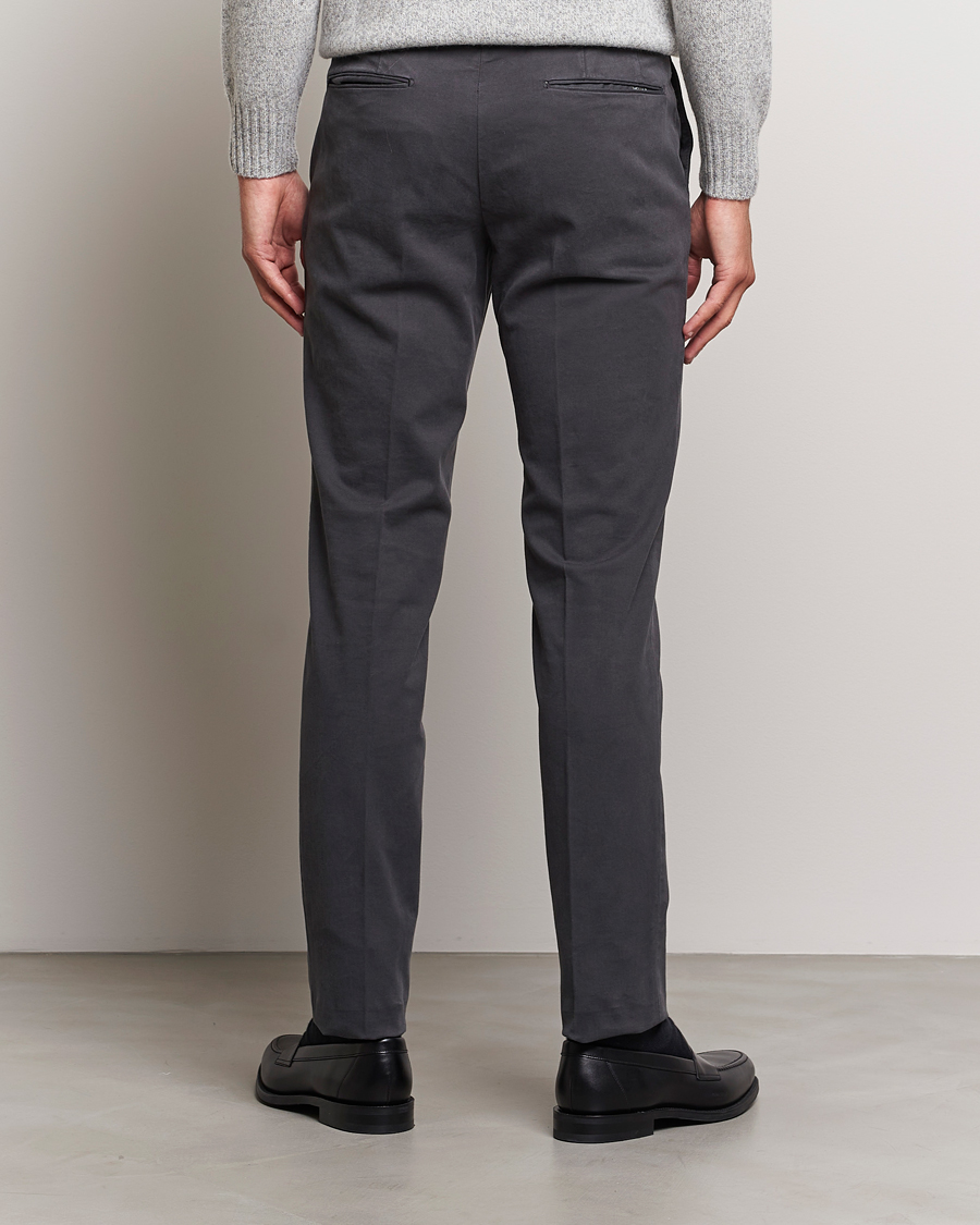 Homme | Pantalons | Incotex | Slim Fit Cotton Stretch Chinos Dark Grey