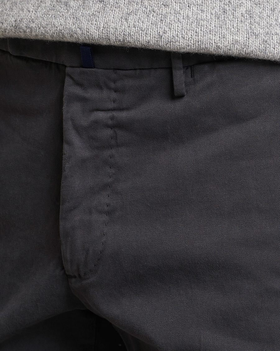 Homme | Pantalons | Incotex | Slim Fit Cotton Stretch Chinos Dark Grey