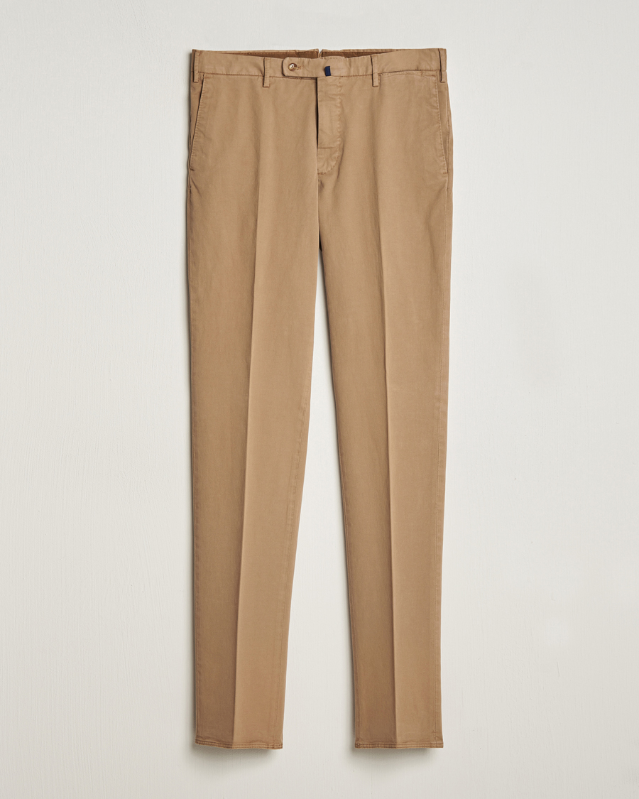 Heren | Broeken | Incotex | Regular Fit Cotton Chinos Beige