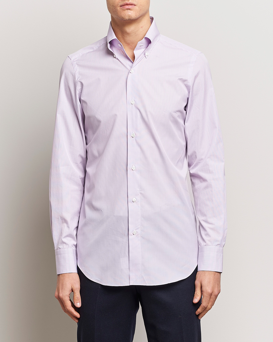 Homme | Chemises | Finamore Napoli | Milano Slim Giza 170 Button Down Shirt Pink