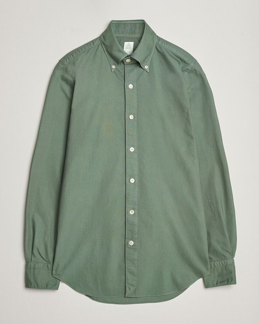 Homme | Chemises | Finamore Napoli | Tokyo Slim Oxford Button Down Shirt Olive