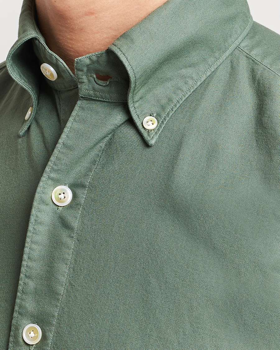Homme | Chemises | Finamore Napoli | Tokyo Slim Oxford Button Down Shirt Olive