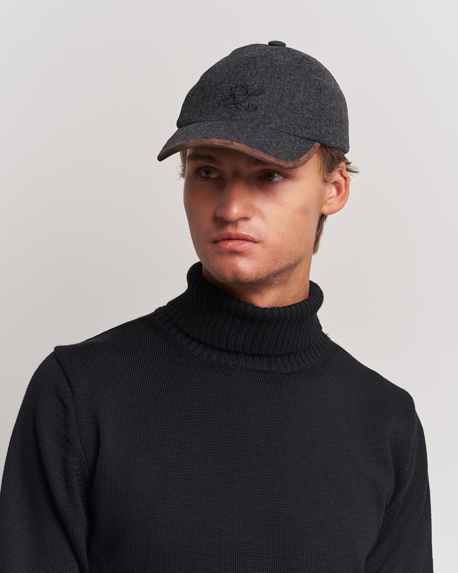 Homme | Ralph Lauren Purple Label Herringbone Wool Baseball Cap Charcoal | Ralph Lauren Purple Label | Herringbone Wool Baseball Cap Charcoal
