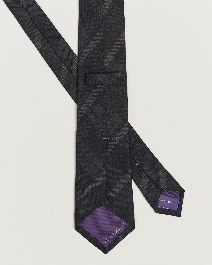 Homme | Ralph Lauren Purple Label Tonal Plaid Tie Dark Grey | Ralph Lauren Purple Label | Tonal Plaid Tie Dark Grey
