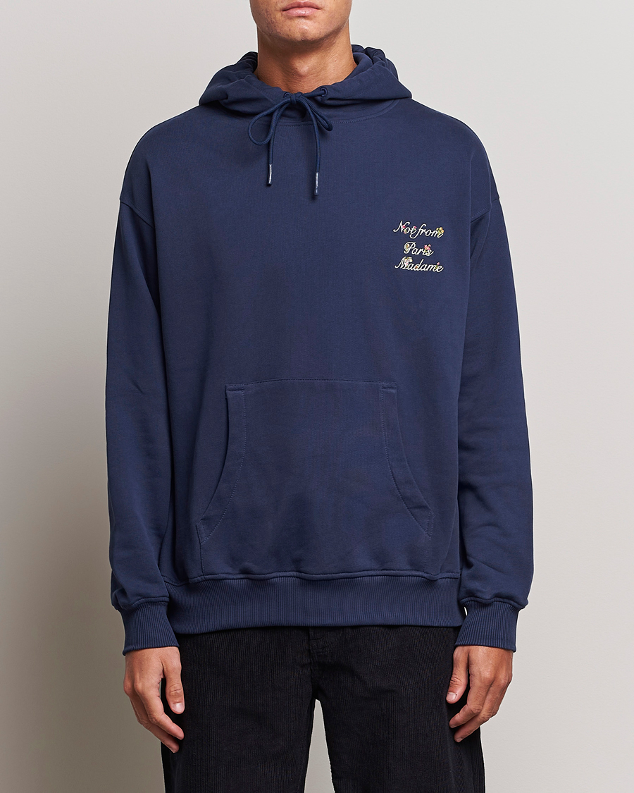Homme | Pulls Et Tricots | Drôle de Monsieur | Flower Slogan Hoodie Navy