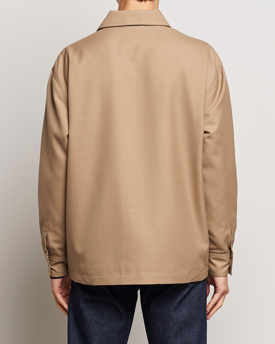 Homme | Chemises | Drôle de Monsieur | Flannel Overshirt Beige