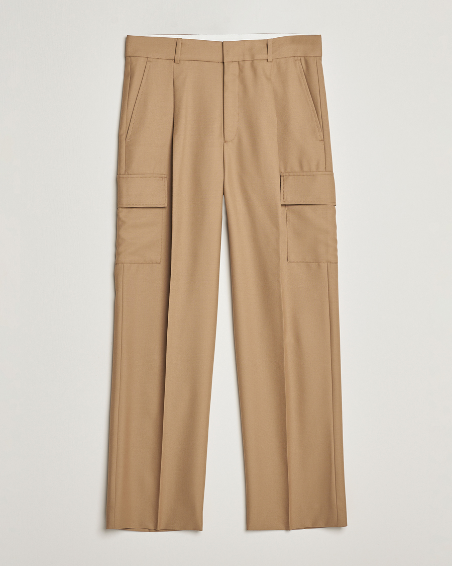 Homme | Pantalons | Drôle de Monsieur | Flannel Cargo Pants Beige