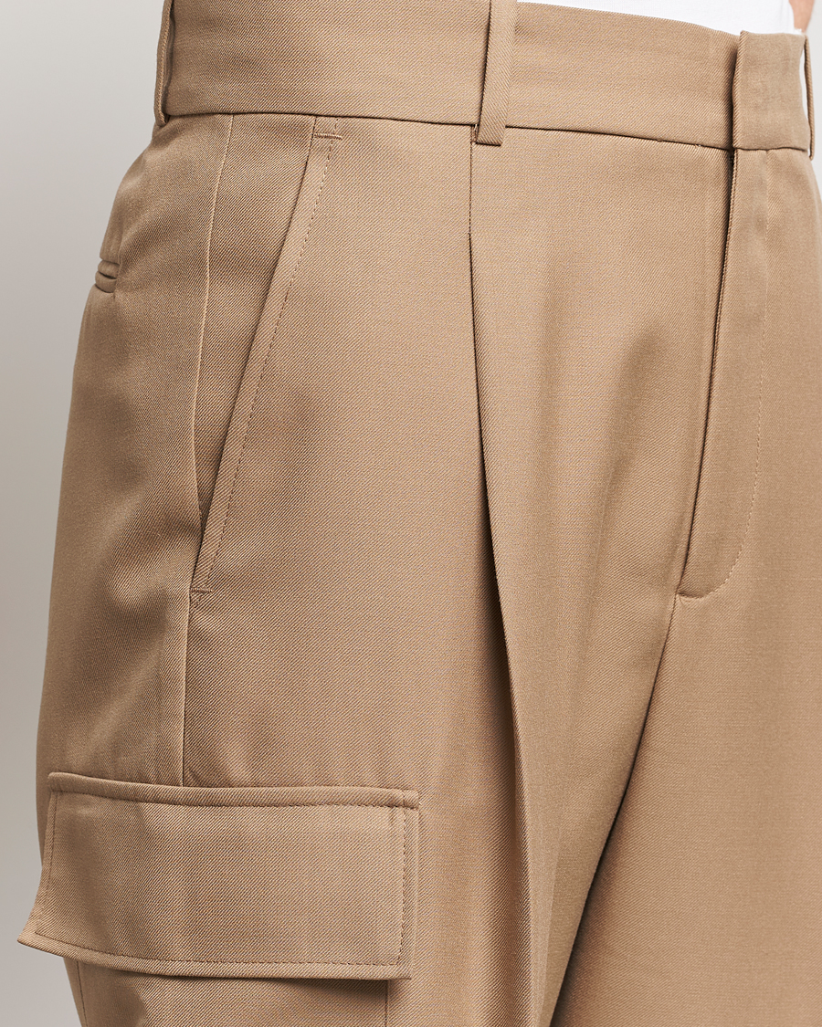 Homme | Pantalons | Drôle de Monsieur | Flannel Cargo Pants Beige