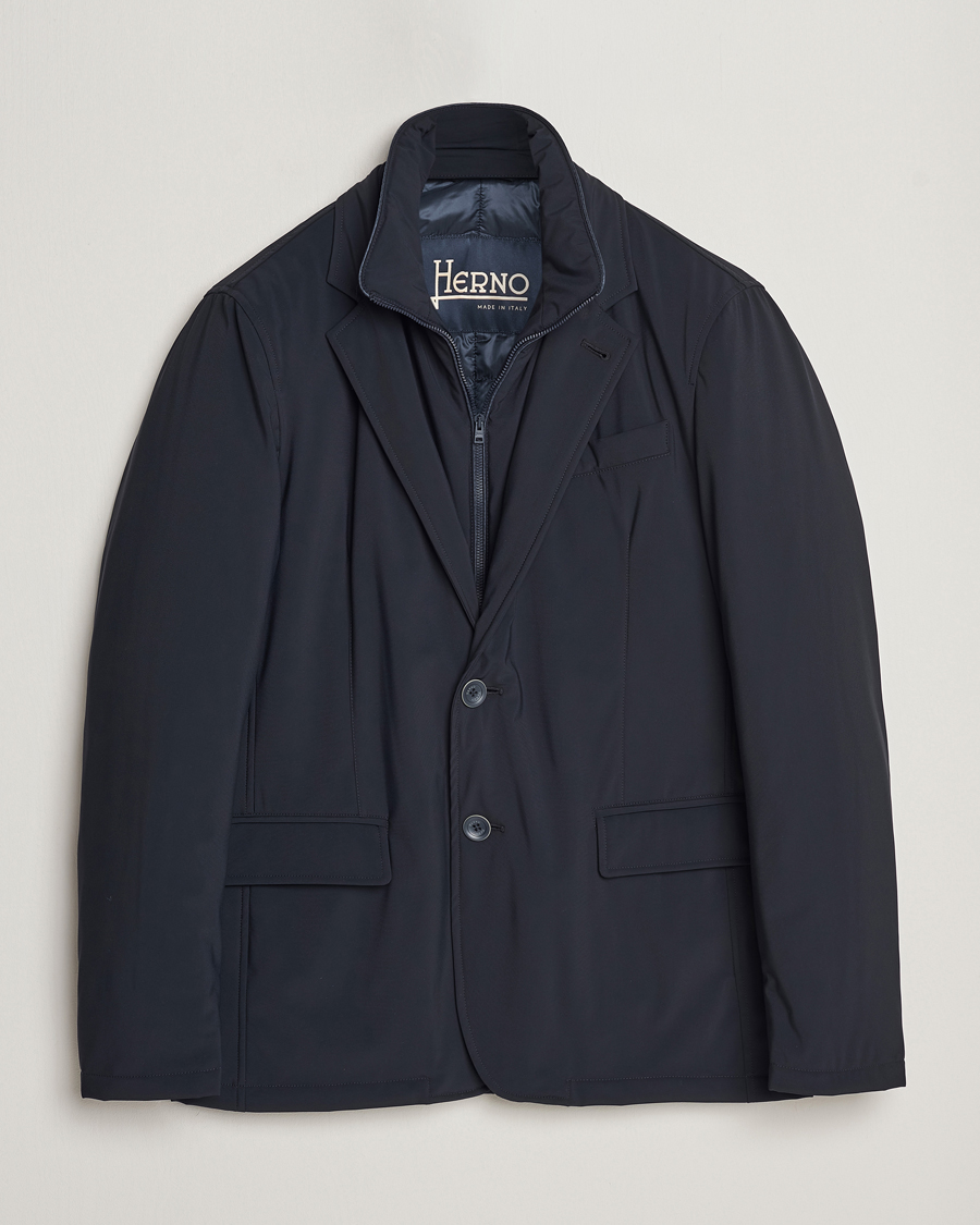 Homme | Manteaux Et Vestes | Herno | Nylon City Blazer Navy