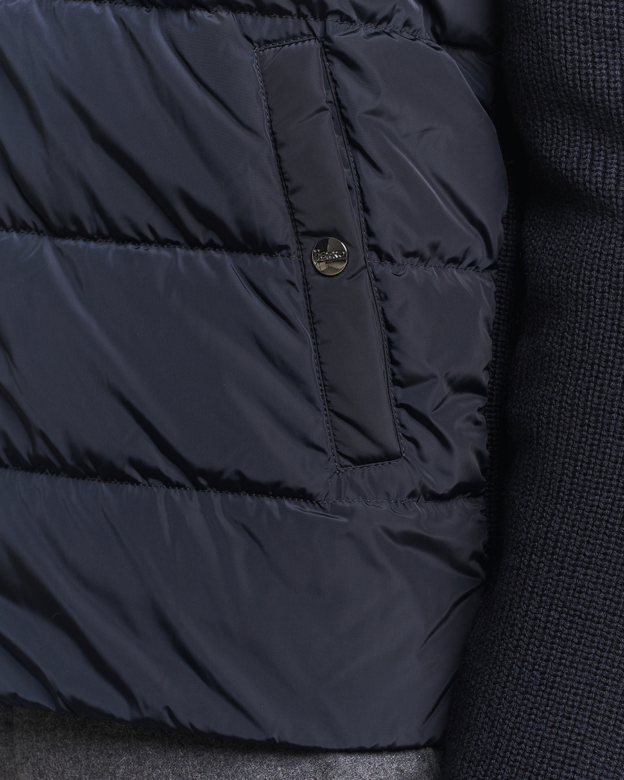 Homme | Manteaux Et Vestes | Herno | Knitted Hybrid Jacket Navy