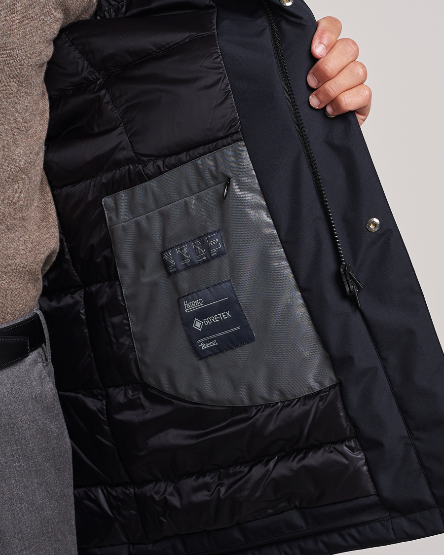 Homme | Manteaux Et Vestes | Herno | Laminar Goretex Down Coat Navy