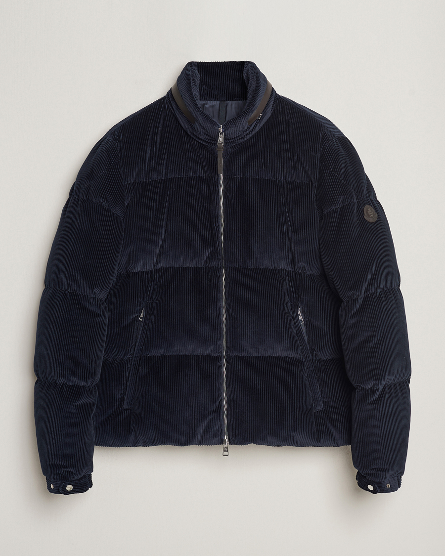 Homme | Manteaux Et Vestes | Moncler | Besbre Corduroy Down Jacket Navy