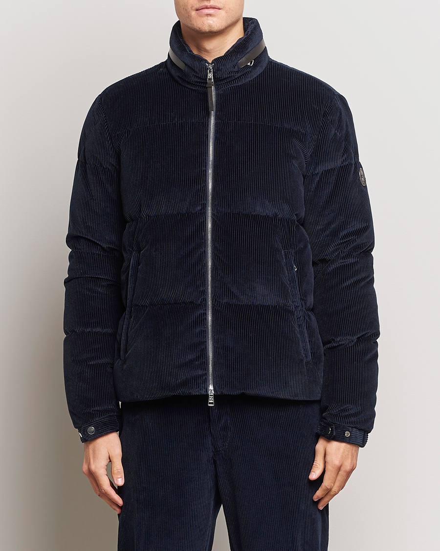 Homme | Manteaux Et Vestes | Moncler | Besbre Corduroy Down Jacket Navy