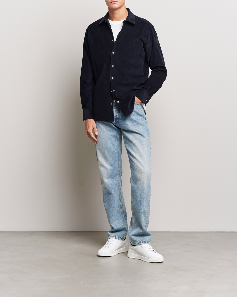 Heren | Overhemden | Moncler | Corduroy Casual Shirt Navy
