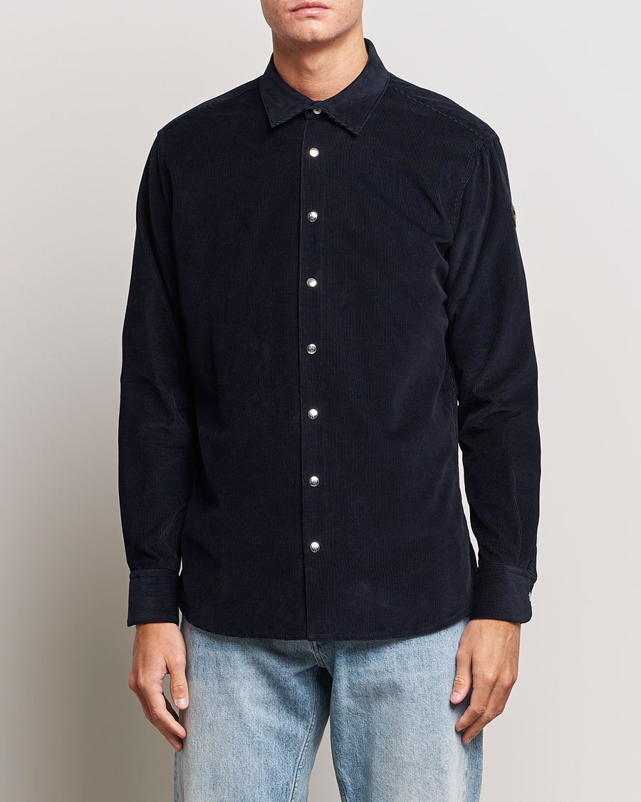Heren | Overhemden | Moncler | Corduroy Casual Shirt Navy