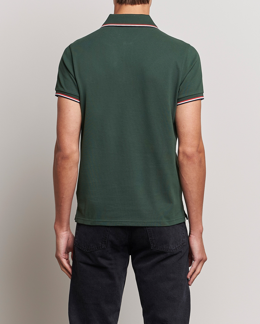 Homme | Polos | Moncler | Contrast Rib Polo Military Green