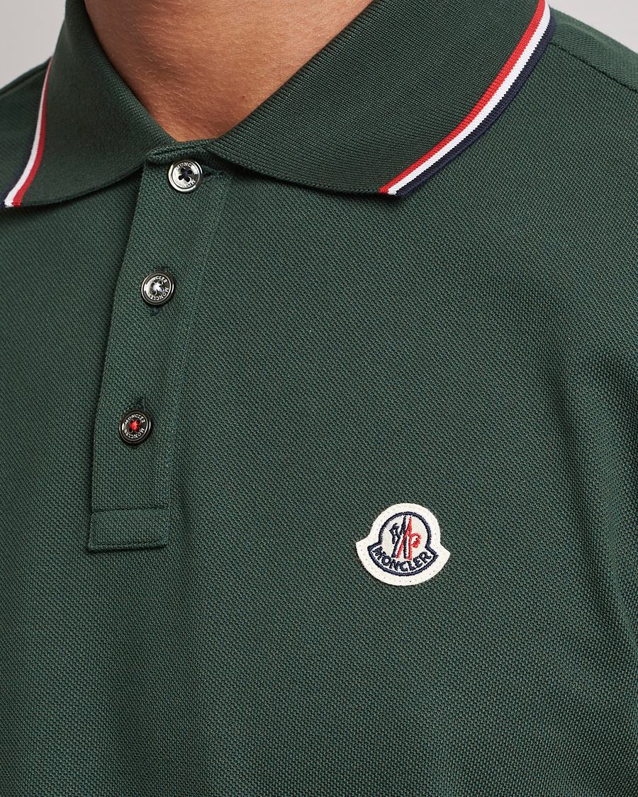 Homme | Polos | Moncler | Contrast Rib Polo Military Green