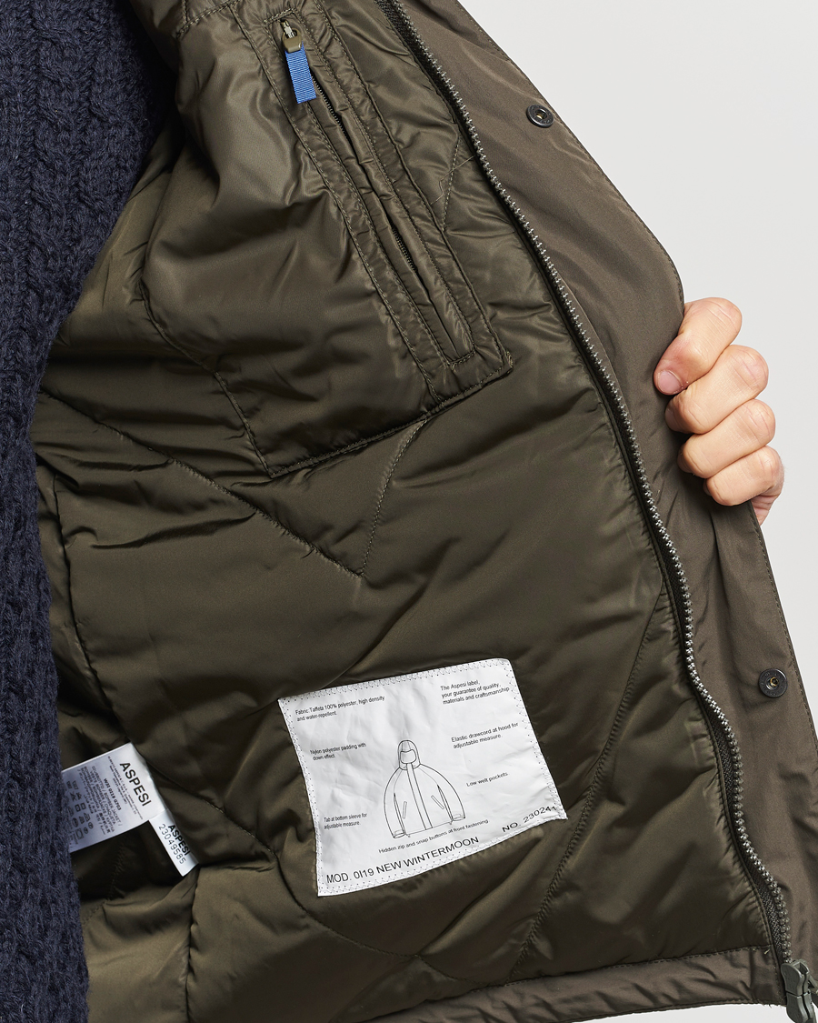 Homme | Manteaux Et Vestes | Aspesi | Winter Moon Hooded Jacket Dark Military