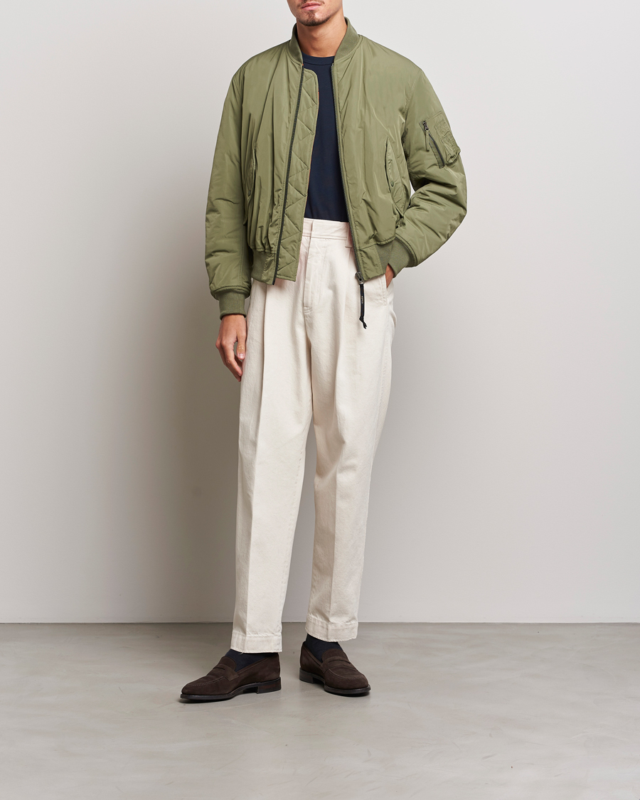 Homme | Manteaux Et Vestes | Aspesi | Gunner Nylon Flight Bomber Olive